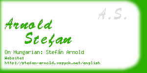 arnold stefan business card